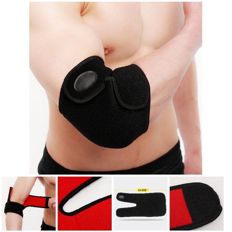 

1 Pc Left/ Right Elbow Support Brace Relief Pain Pad Adjustable Elastic Strong Sports Protector Winding Tape LDF668, White