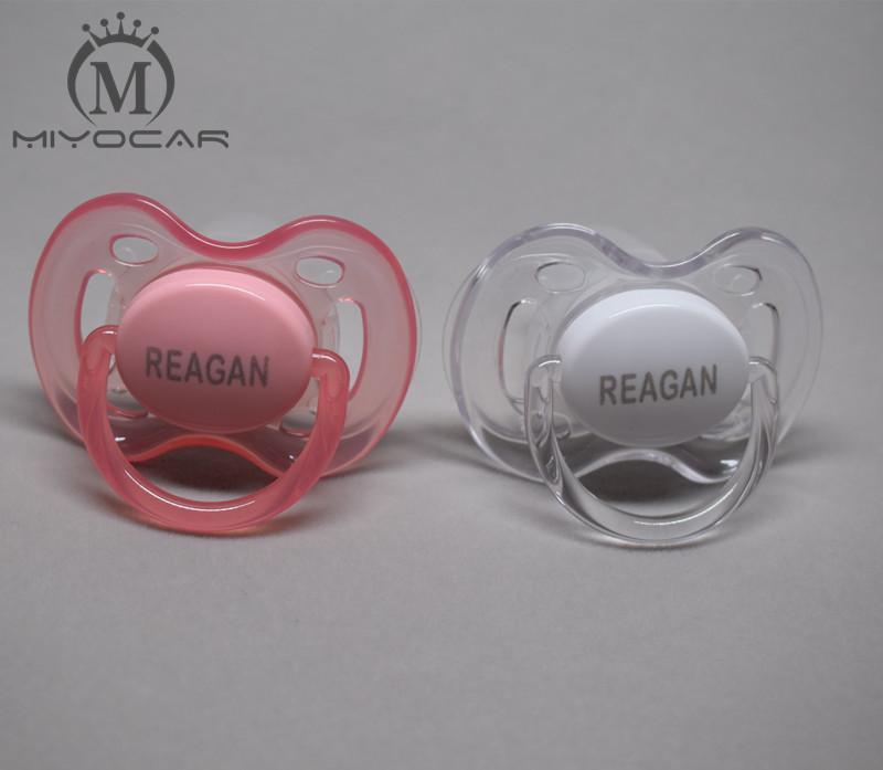 

MIYOCAR 2 pcs 0-6 m personalized any name pacifiers engraved pacifiers baby pacifier dummy baby gift custom