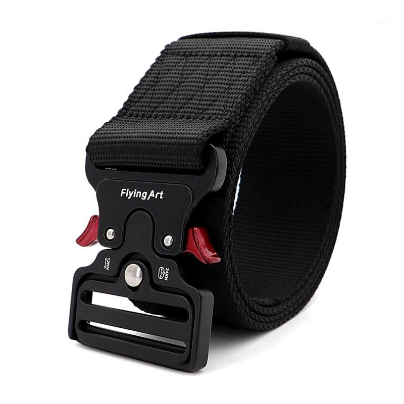 

Tactical Belt Heavy Army 5.0CM/3.8CM Wide Belts Metal Buckle Training Hunting Combat Nylon Waist Belt Men1, 3.8cm(wide) black