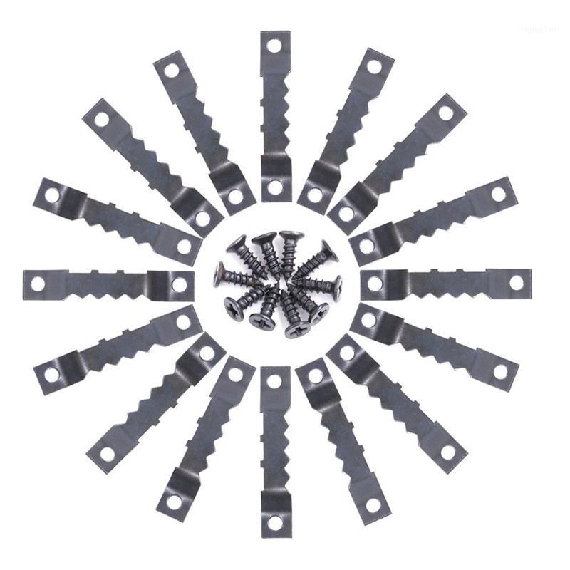 

120 Pcs Sawtooth Picture Frame Hanging Hangers Double Hole With Screws, For Home Decoration Creative Picture Frame Hanging (Blac1