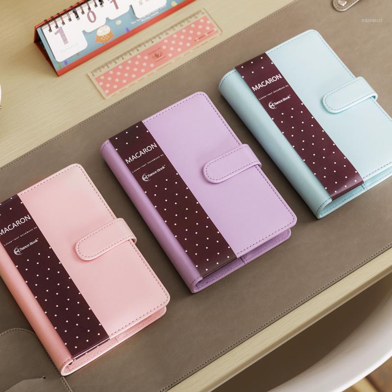 

Macaron Leather Spiral Notebook A5 A6 Original Office Person Binder Weekly Planner Agenda Organizer Cute Ring Diary Stationery1