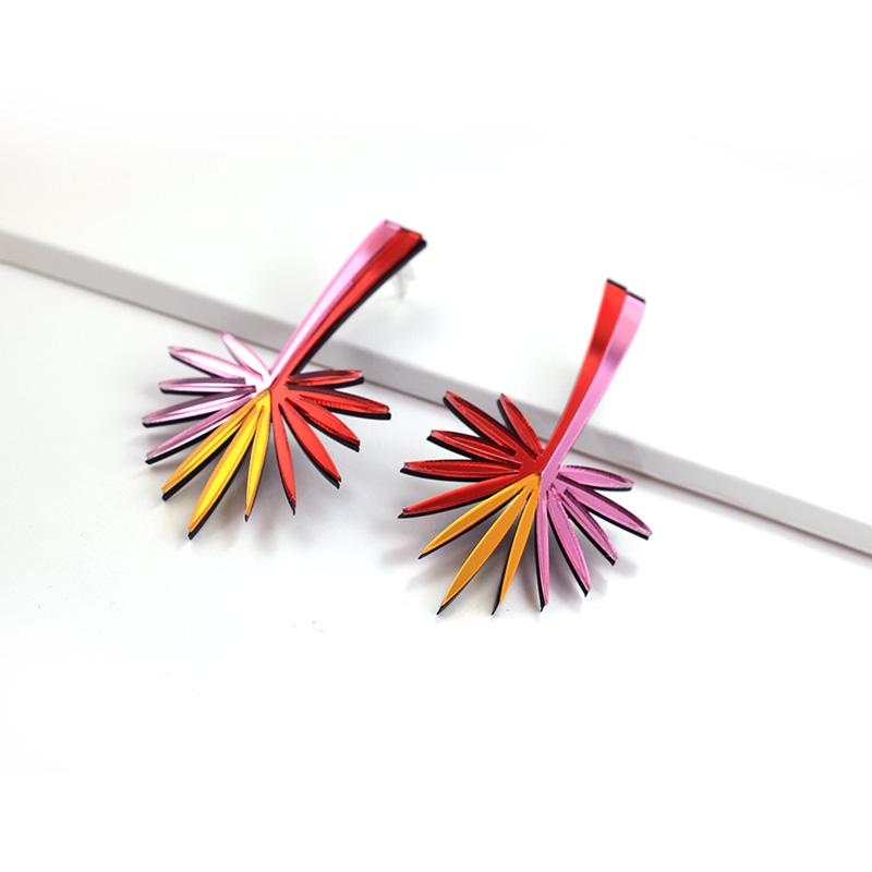 

Stud Comiya Bomb Punk Gifts Leaf Earrings Colorful Aryclic Big Long Earring For Women Geometric Bijoux Ins Fashion Jewelry