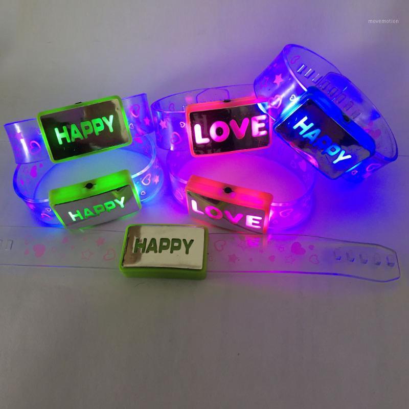 

Light Wrist Watch Bracelets Led Flashing Blinking Rave Party Glow Bangle Happy Love wedding birthday Halloween Christmas1