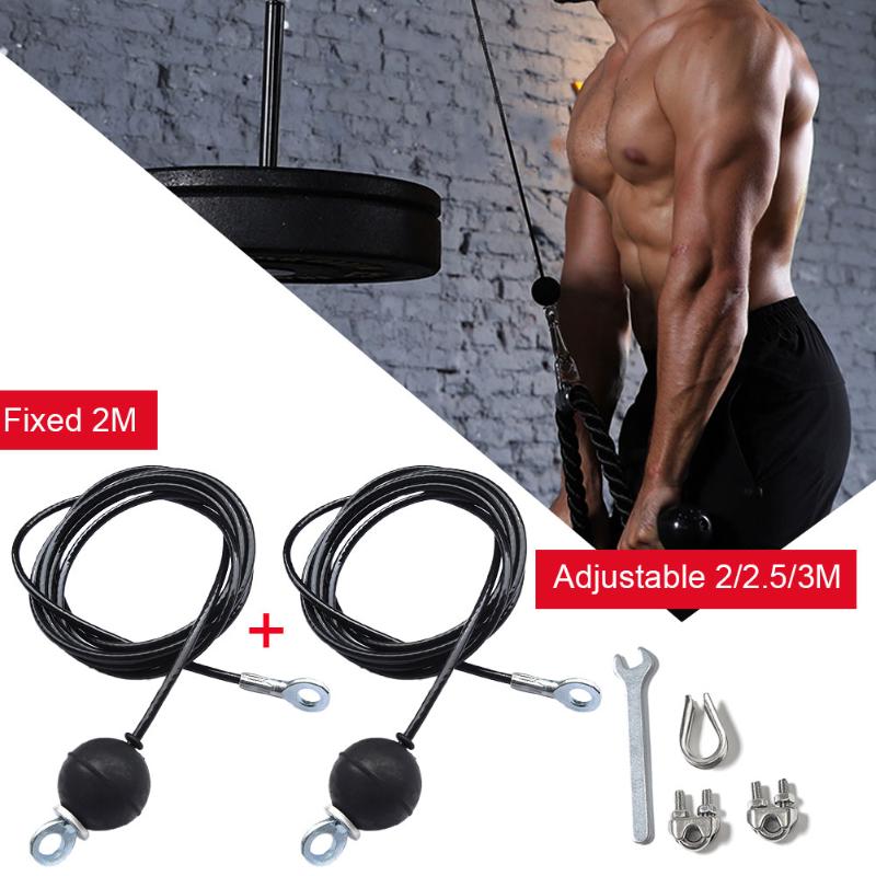 

2/2.5/3M Gym Cable Wire Rope Heavy Duty Steel Home Gym Cable Fitness Pulley Accessories Arm Biceps Strength Trainning Equipment