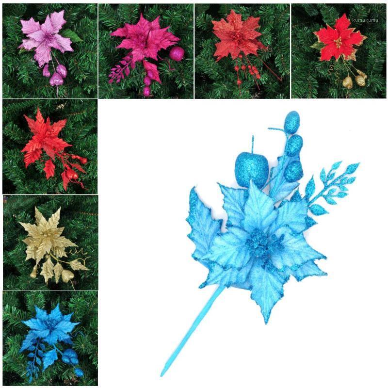 

Artificial Flower Red Christmas Berry And Pine Cone With Holly Branches Christmas Decoration for Home Floral Decor Flower Crafts1