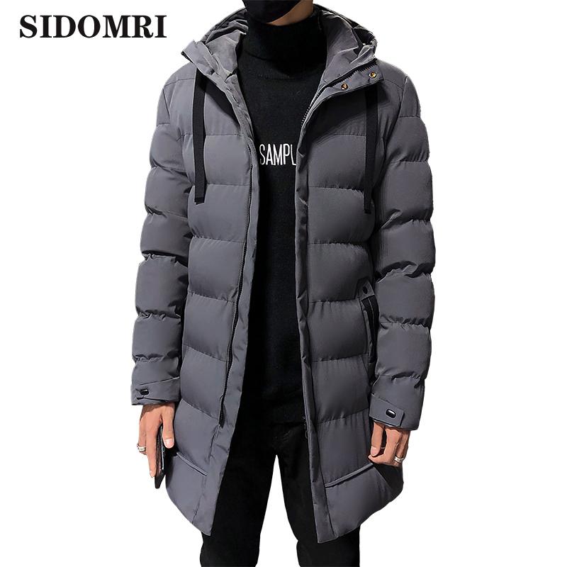 Men Korean Winter Long Down Cotton Parka Coat Loose Warm Thicken Padded Coat sz