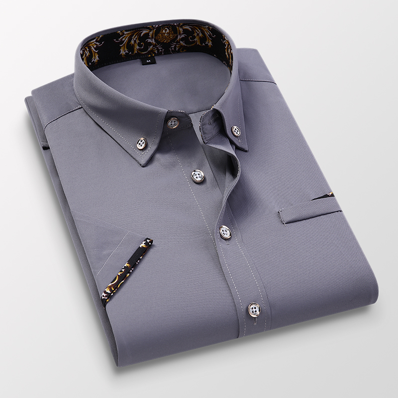 Da Uomo Manica Lunga Camicia check micro-Smart Ufficio Business Casual Wear