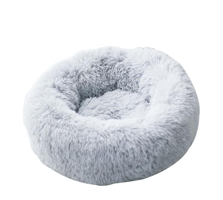 

New Pets Warm Fleece Bed Round Cushion Small Medium Large Size Dogs Cat Long Plush Winter Dog Kennel Puppy Mat Bed Lounger Sofa