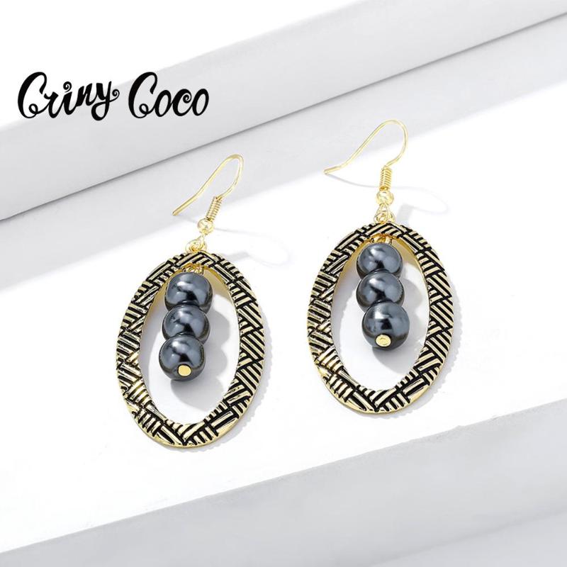 

Dangle & Chandelier Cring Coco Hawaiian Geometric Drop Earrings Classic Alloy Metal Big Creative Trendy Bridal Party Jewelry Earring For Wom