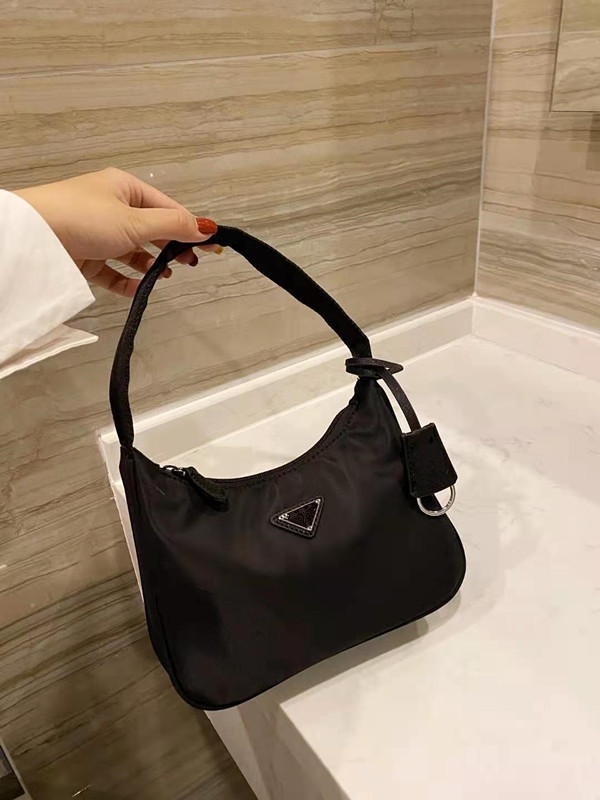 

The New 2021 Single Girls Women Shoulder Bags Handbag Slope Bag, Nylon Package Genuine Leather Handbags Purses, Customize