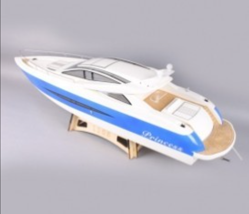 

TFL Princess Fiberglass Electric Brushless 3650 KV1500 motor with Water Cooling 120A ESC RC Simulation Boat, Blue