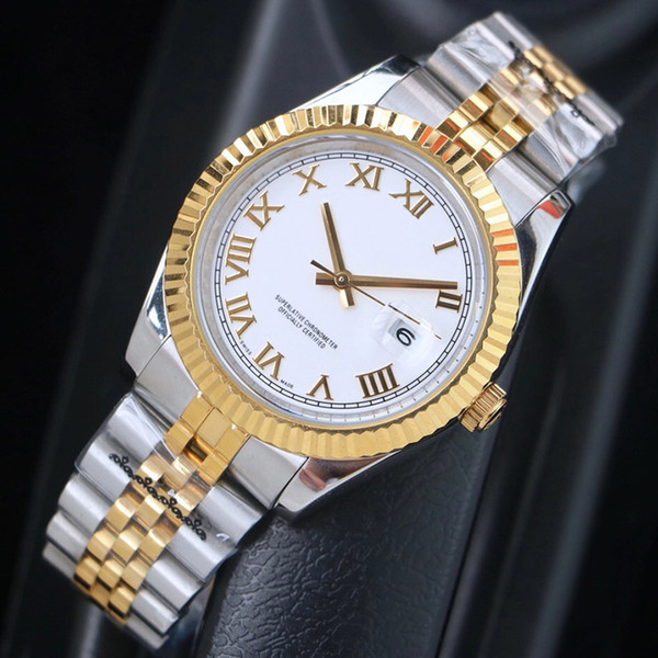 

2021 New 36mm Mens Watches Automatic Movement Stainless Steel Watches women 2813 Mechanical watches waterproof Luminous Wristwatches, Slivery;brown