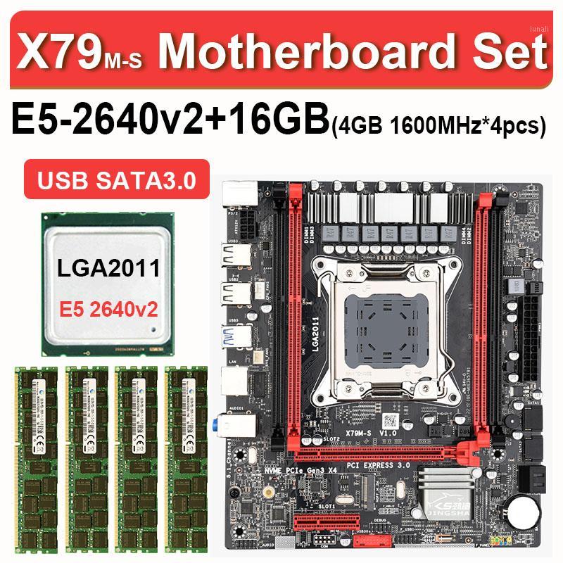 

JINGSHA X79 chipset motherboard LGA2011 Mini-ATX combos E5 2640 V2 CPU 4pcs x 4GB = 16GB DDR3 1600Mhz ECC REG Memory SATA 3.01