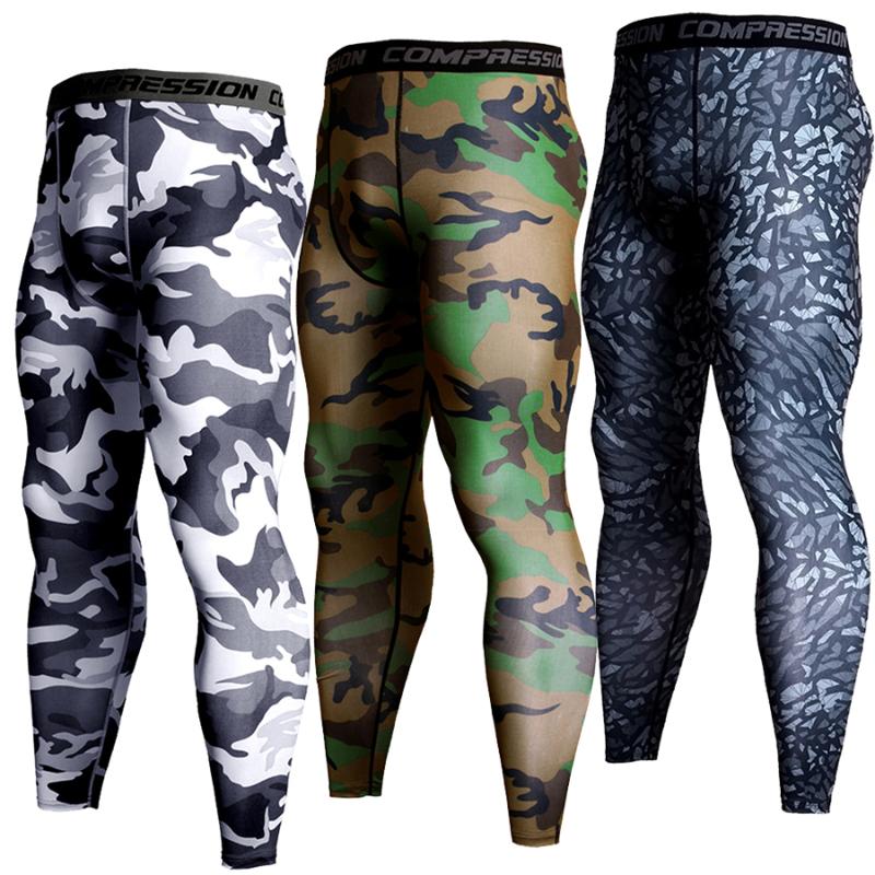 

Men's Pants Compression Men Basketball Sport Jogging Leggings White Camo Running Tights Fitness Sportswear Trousers, Kc48
