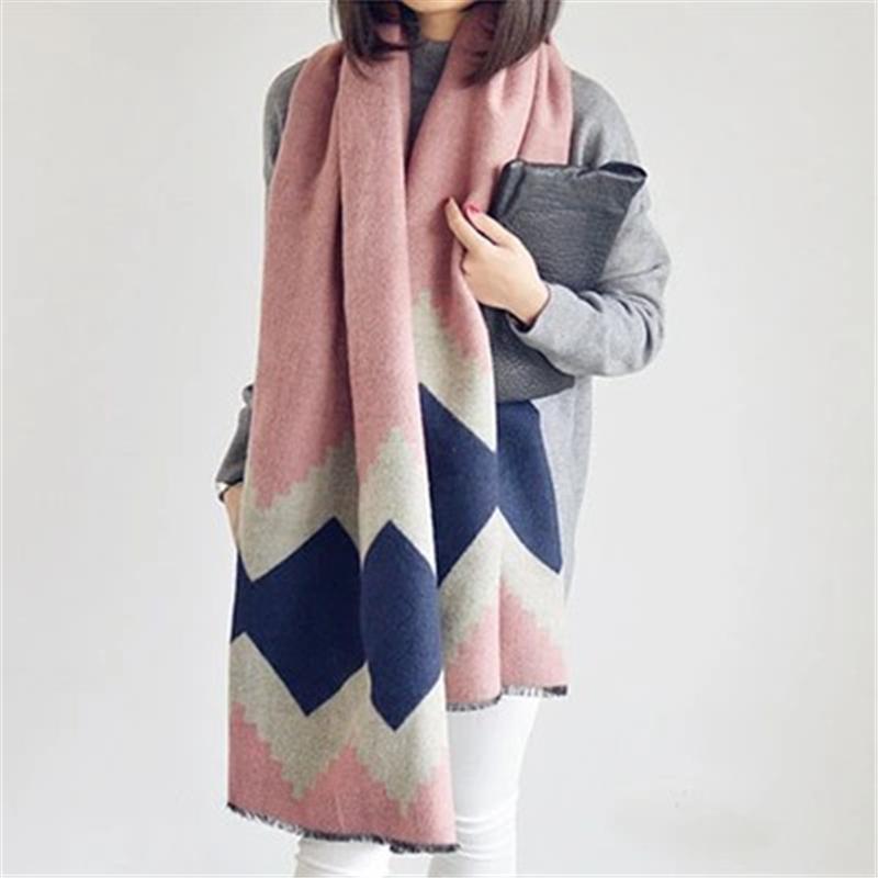 

2020 Women Scarf Fashion Cashmere Scarves Lady Winter Shawls Long Wraps Bandana Foulard Geometry Warm Blanket Hijab