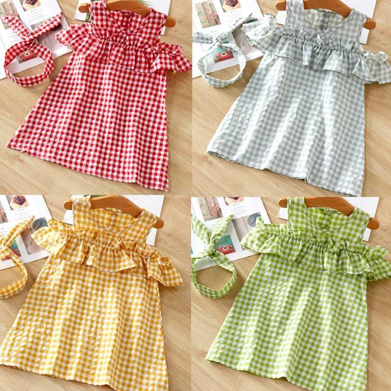 

2020 New Toddler Infant Kids Baby Girls Summer Floral Dress Princess Party Sleeveless Dresses Headband 2pcs 1-7Y1, P07