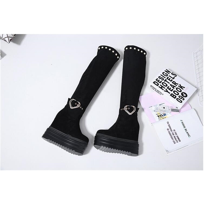 

2020 New and Winter 14cm15 Thick Elastic Bottom Thin Tube Long Boots 4i9u