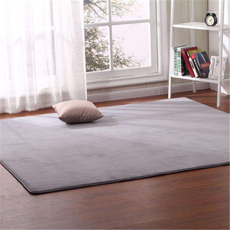 

49Crawling mat Outdoor tent bottom pad thick coral fleece carpet tatami rug bedroom living room bay window blanket 140*200cm1