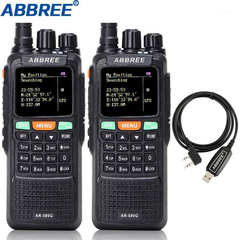 

2PCS Abbree AR-889G 10W Walkie Talkie GPS SOS 3000mAh battery powerful long range Duplex Cross Dual Band portable Radio1