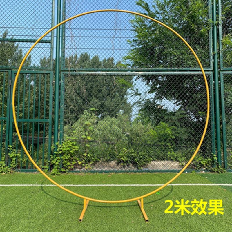 

Party Decoration 2m Circle Iron Wedding Arch Outdoor Lawn Mariage Birthday Holiday Background Frame Balloon Flower
