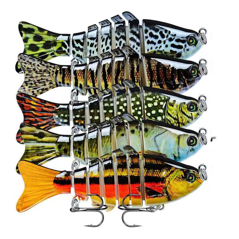 

5 pieces / batch of hard baits and 15 color baits mixed with 10cm 15.5g 6 hook hook fishing gear accessories bionic baits#2021#01