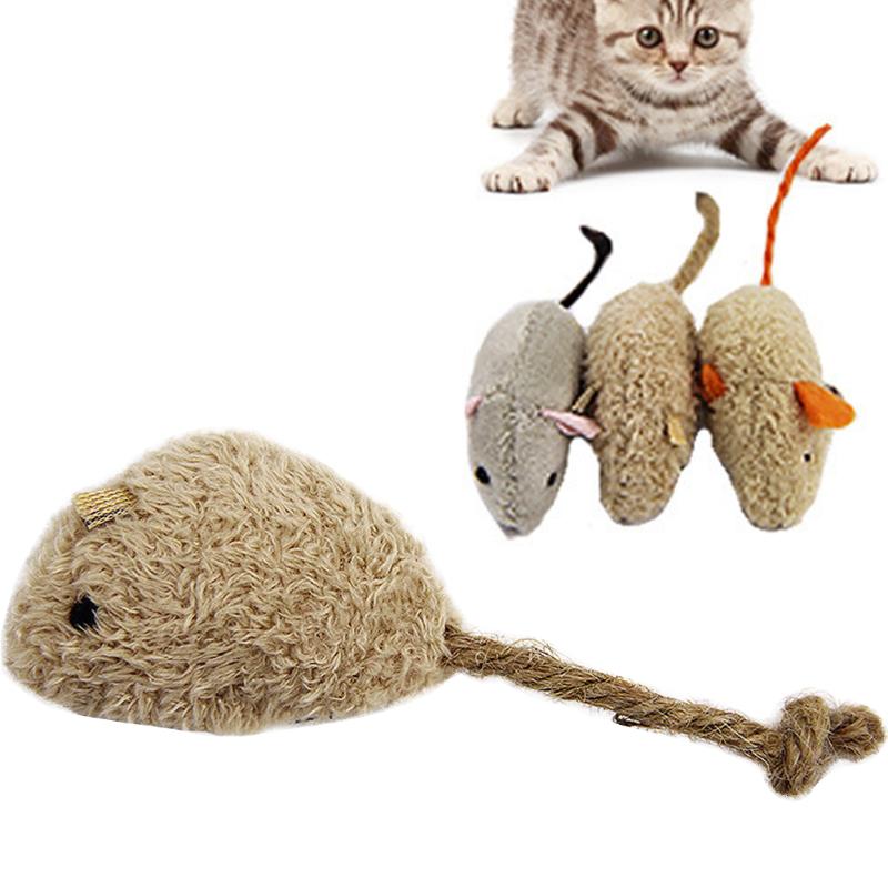 

3 Pcs Pet Activity Game Little Mouse Props Cat Toy High Simulated Non Toxic Rat Mouselet Hide And Seek Plush Bite-Resistant