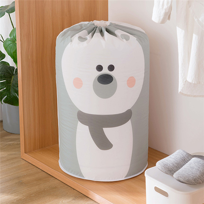 

Collapsible Storage Bag Clothes Cotton Blanket Bed Cover Wardrobe Sweater Storage Bag Cute Bear Household Container