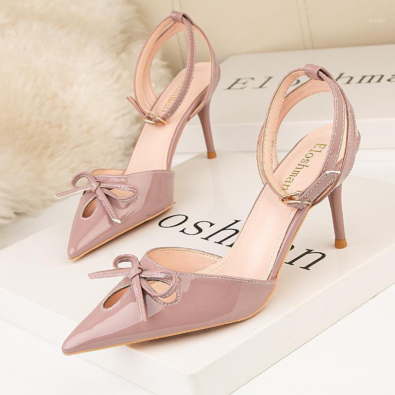

Bowtie pumps women buckle shoes vintage pumps fashion stiletto heels buckle heels party kitten heel sandals z2651, Black