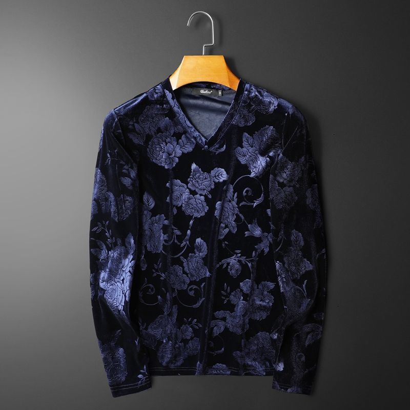 

2021 Spring on Shirt Long Print Vintage T-shirts for the Men's Club B6mr, Black