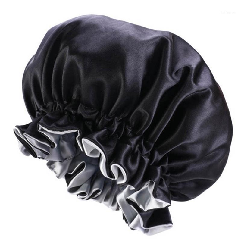 

Women Elastic Satin Lace Solid Color Night Sleep Hat Chemotherapy Hair Care Cap Hair Styling Care Bonnet Nightcap1, Ht4846pp