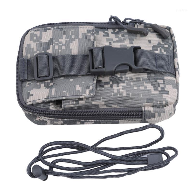 

Portable Multicolor Nylon Sports Bags Tactical Belt Pocket Mobile Phone Bag Kit Equipments Messenger Bag1, Black