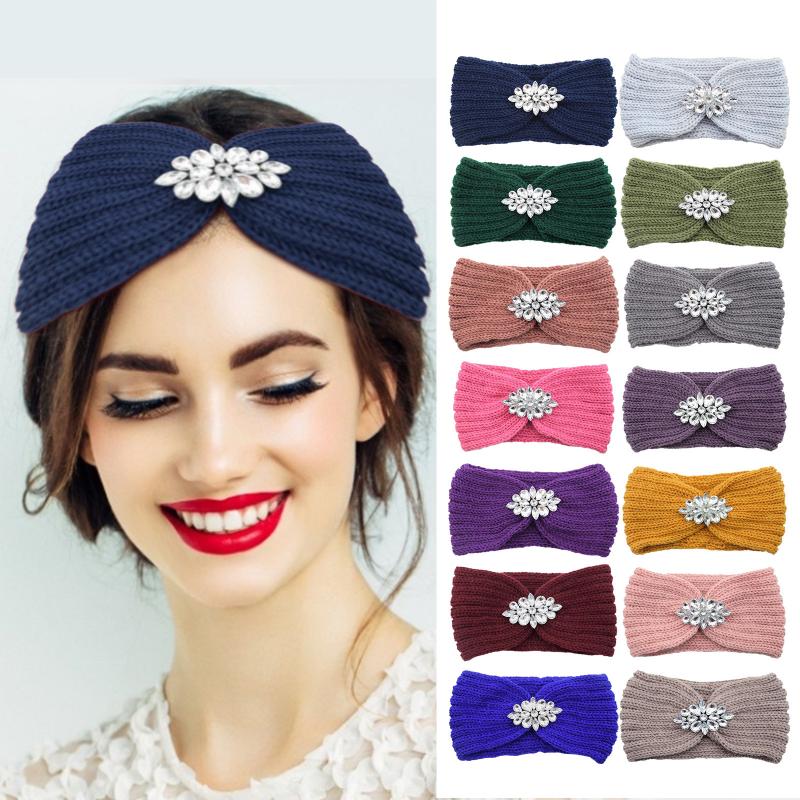 

Winter Ear Warmer Headband Women Fashion Elastic Wool Knitted Headband Head Wrap Hairband Girls Elegant Hair Band Accessories