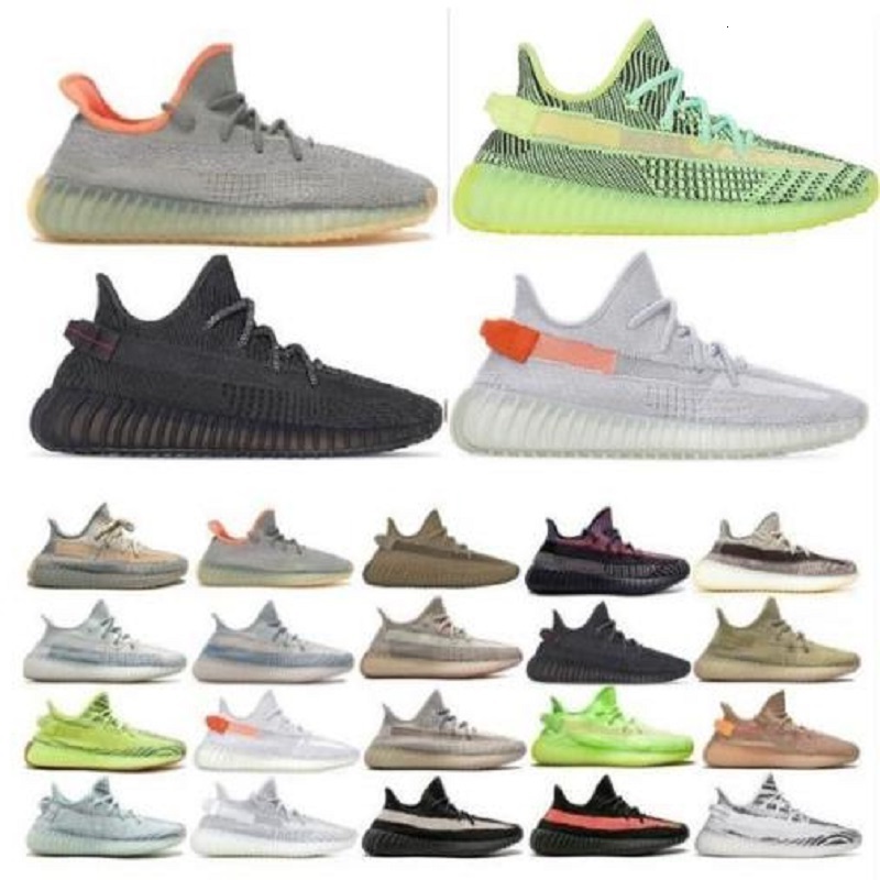 

Top Quality Kanye West Static Running Shoes Yecheil Black StaticIsrafil Cinder Desert Sage Earth Tail Light Zebra Womens Mens Trainers, Ash pearl