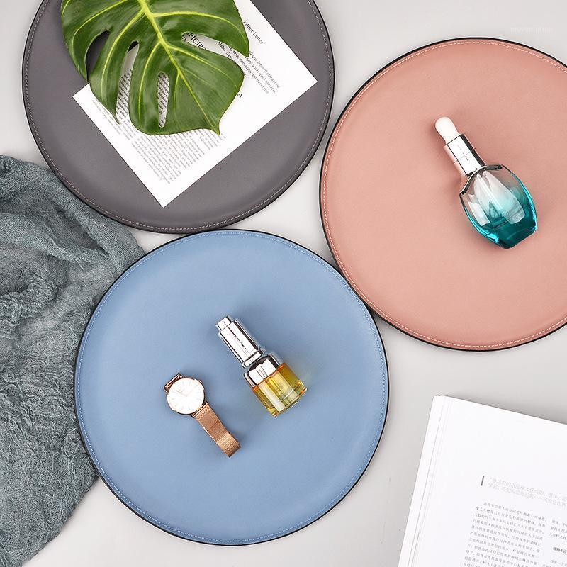 

Round storage tray metal cosmetic tray cake dessert1