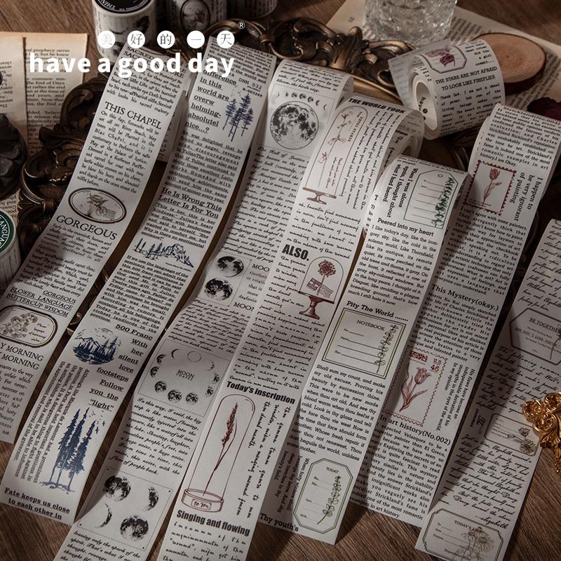 

Vintage illustrated Series Moon Phase Plants Craft Paper Sticker Decoration Stickers DIY Diary Scrapbooking Label Sticker