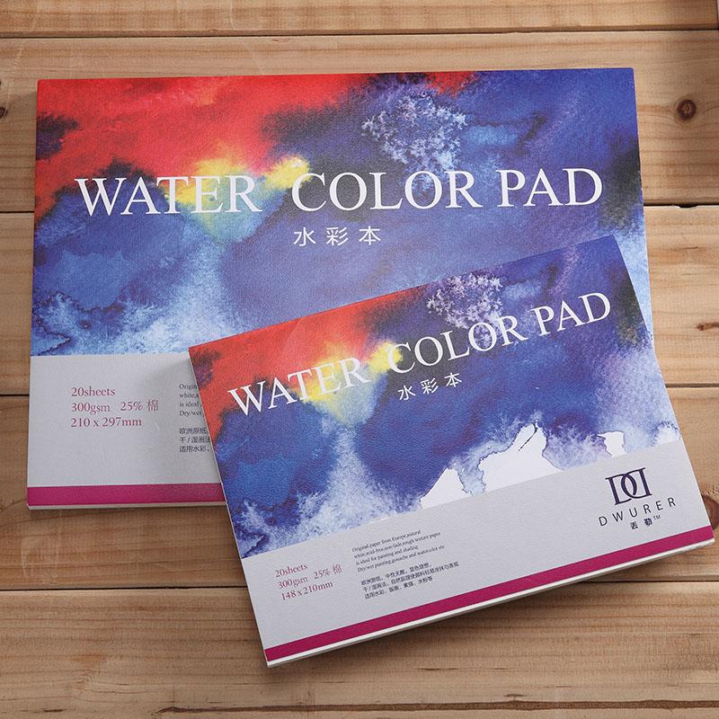 

DORERART 300gsm Watercolor Pad 25% Cotton Watercolor Sketchbooks for Artist Painting Water Color Art Supplies 20Sheet