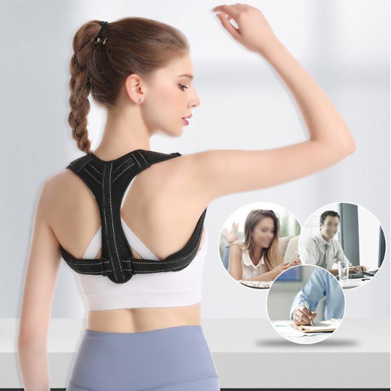 

Clavicle Posture Corrector Back Support Belt Corset Orthopedic Brace Shoulder Correct Adjustable Support Brace Belt, Black