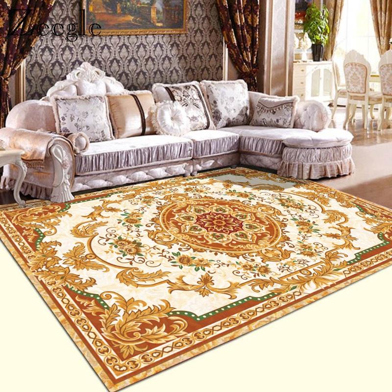 

Zeegle Large Area Rug for Living Room European Study Room Area Rug Anti-slip Bedroom Carpets Sofa Table Floor Mats Home, European 15