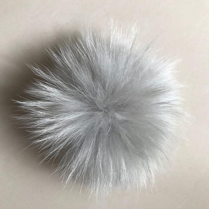 

Flully Fur Pompoms 5pcs/lot Raccoon Fur Pompom For Scarves Blanket Shoes Bags Winter Hat Pom Pom Pompon, 13cm nature