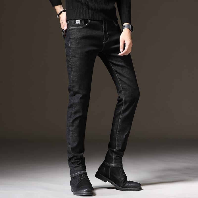 

Midweight New Spring Autumn Jeans Men's Trousers Casual Classic Denim Cloth Male, 1619 black