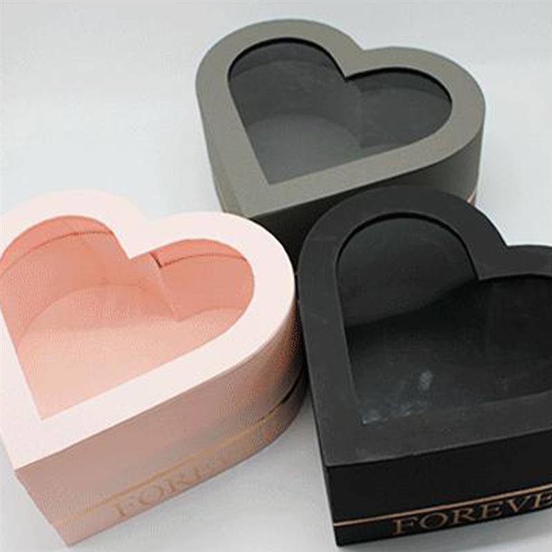 

1PC Heart-shaped Gift Box Flower Wrapping Gift Box Paper Heart Shape Packing for Wedding Valentine's Day