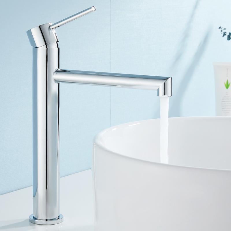 

Stainless Steel Bathroom Sink Faucets Sink Mixer Tap Deck Mounted Single Handle Single Hole Hot and Cold Water Mixer Tap1
