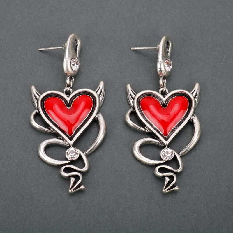 

dongsheng Best lady Charm Heart Pendant Earrings for Women Big Drop Dangle Earrings Fashion Wedding Jewelry -25