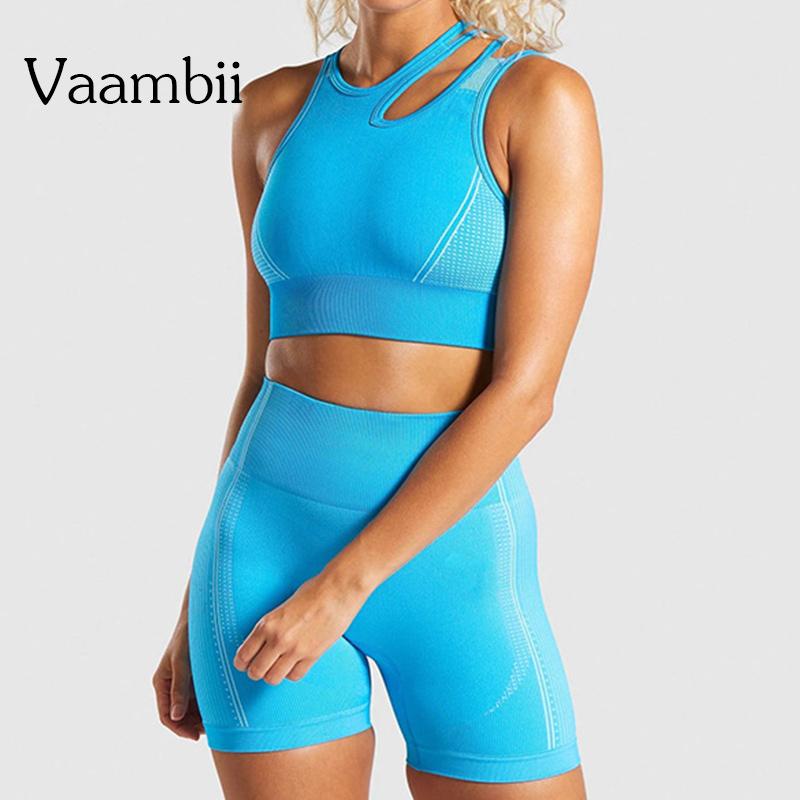 

Seamless Yoga Biker Shorts Gym Sets 2 Piece Sport Workout Set Women Summer Pink Tracksuit Active Wear Work Out Fitness Clothing, Green