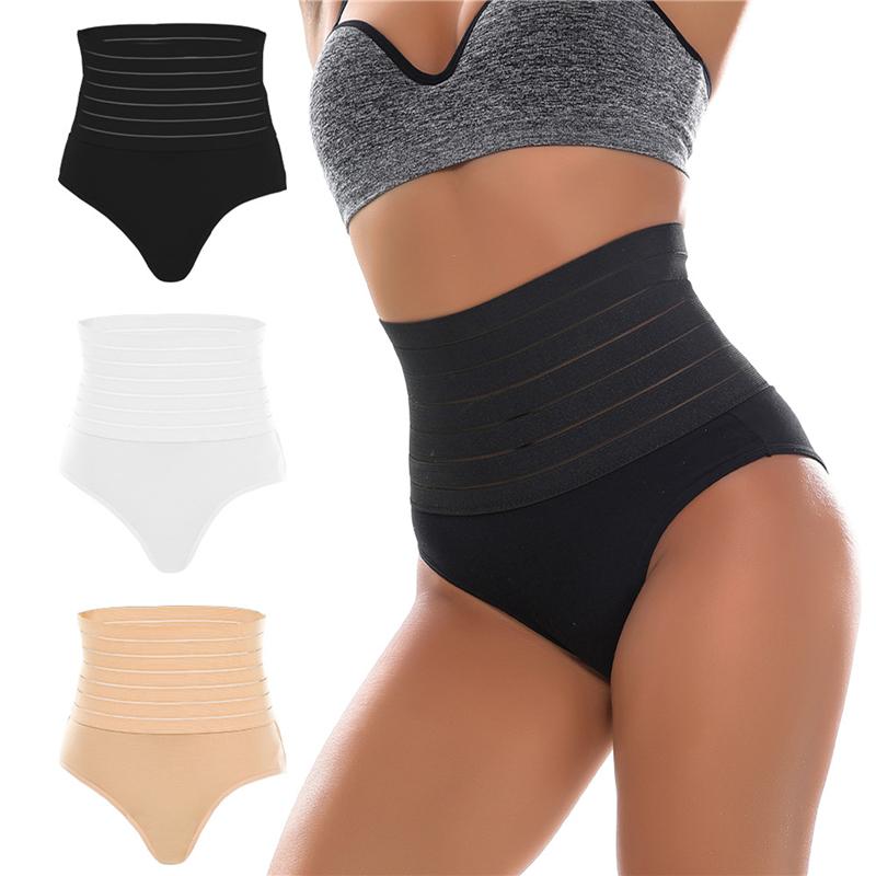 

Women High Waist Shaping Panties Breathable Body Shaper Slimming Tummy Underwear BuLifter Seamless Panties Shaperwear, Black