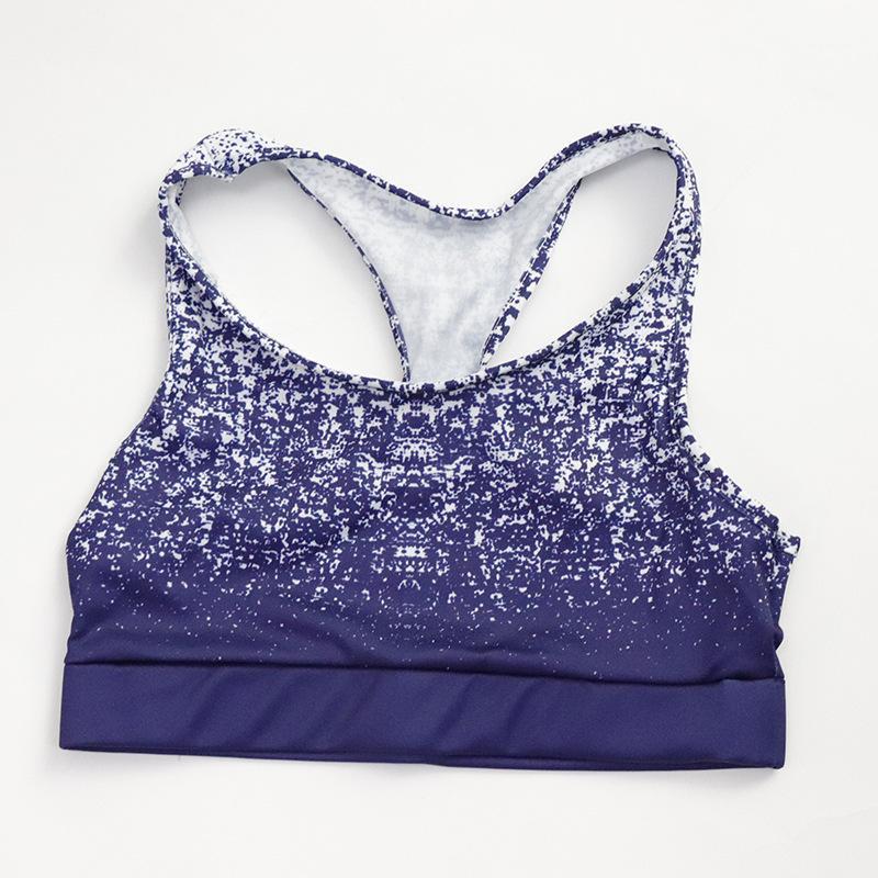 

Women Yoga top Print fitness bra Running Sports clothes Gym workout top no padded bra Push Up Crop1
