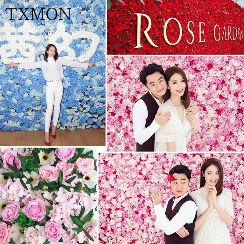 

Wedding flower wall simulation rose hydrangea flower wall layout photo studio window decoration fake wedding props1