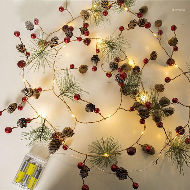 

Christmas Decorations For Home 2m 20Led Copper Wire Pine Cone Led Light Tree Kerst Natal Navidad 2022 Noel