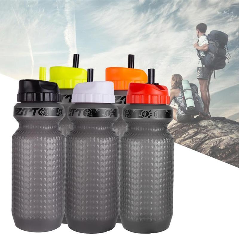 

650ml Silicone Sports Bottle large capacity Squeeze Straw Water Bottle Outdoor Sport Cycling Travel Camping Hiking Water1, White