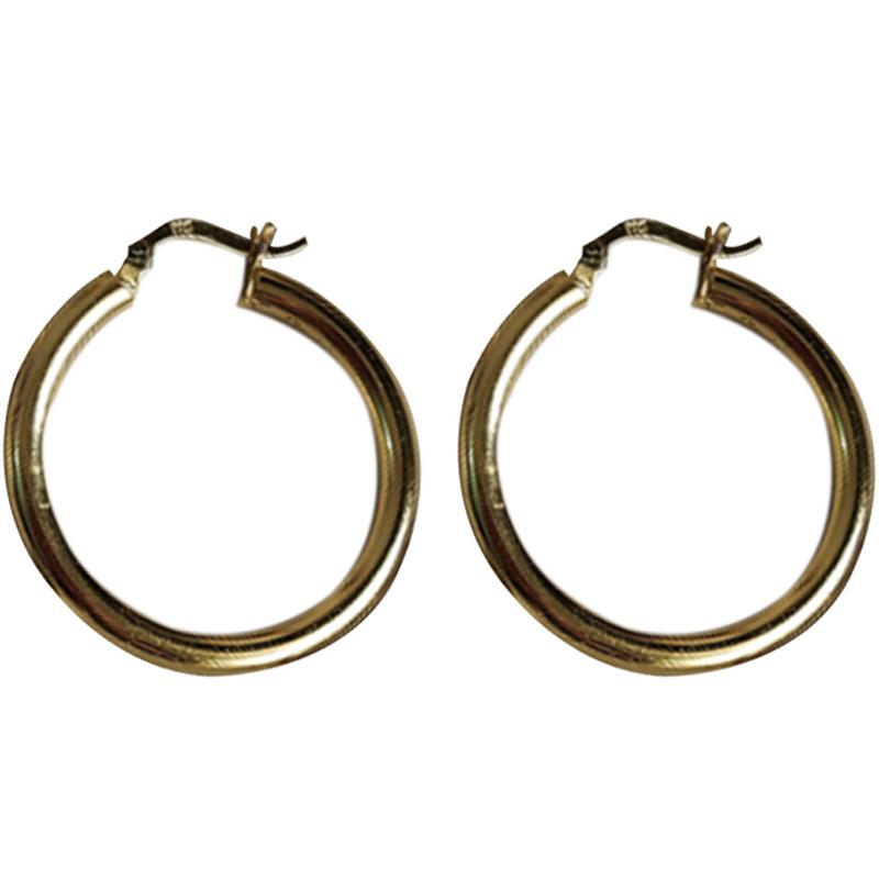 

Sterling Silver Hoop Earrings For Women 30mm Round Circle Sleepers Huggie Hinged Cartilage Hoops Earrings Gold